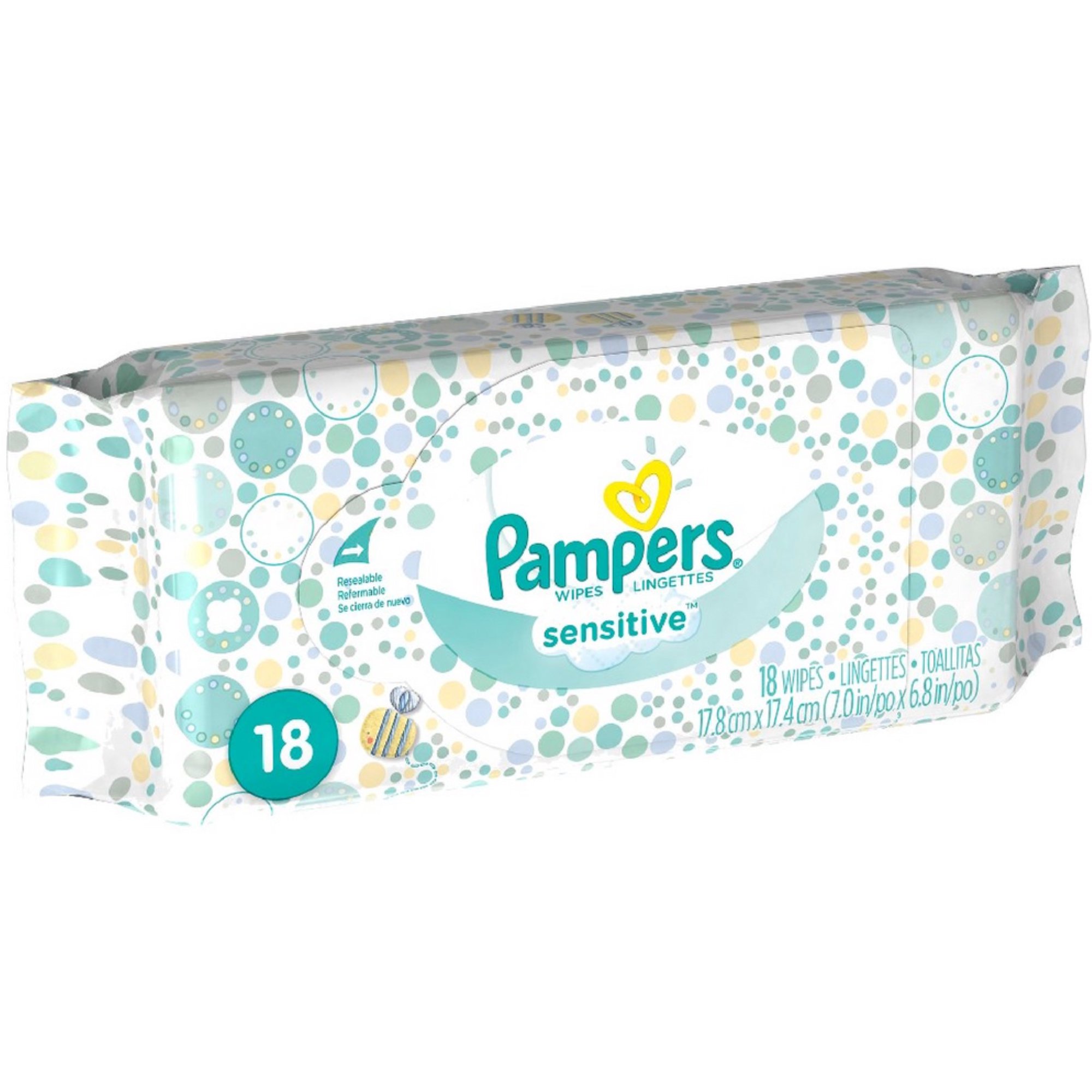 Wipes Baby Wipes Pampers® Sensitive Soft Pack Unscented 18 Count 037000845706  (18/PK 16PK/CS) by Procter & Gamble  ID 3700089282